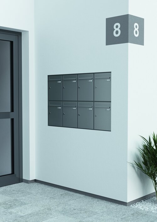 Ein Bild, dass einen Briefkasten in Unterputzform darstellt.