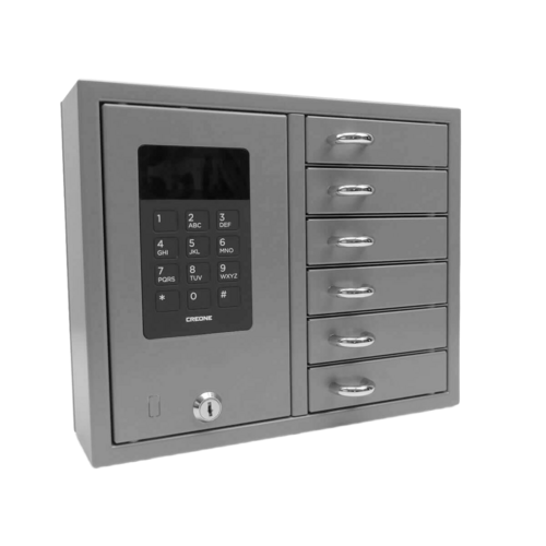 Das Bild zeigt das Produkt Keybox-Basic von der Firma Creone in Grau.