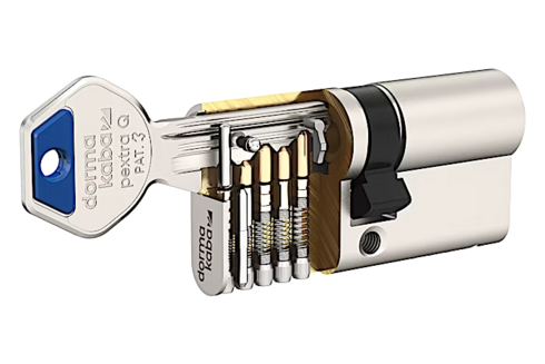 Ein Bild, das einen Dormakaba PextraQ Zylinder darstellt.