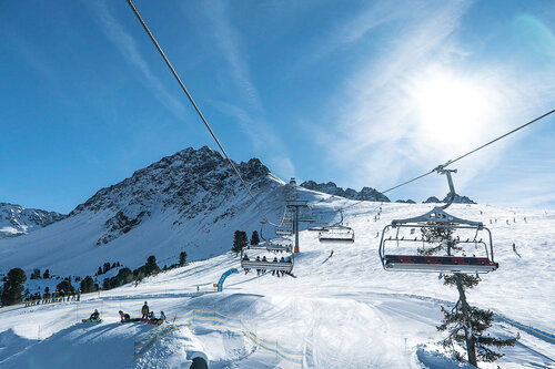 Das Bild zeigt das Skigebiet Nauders.