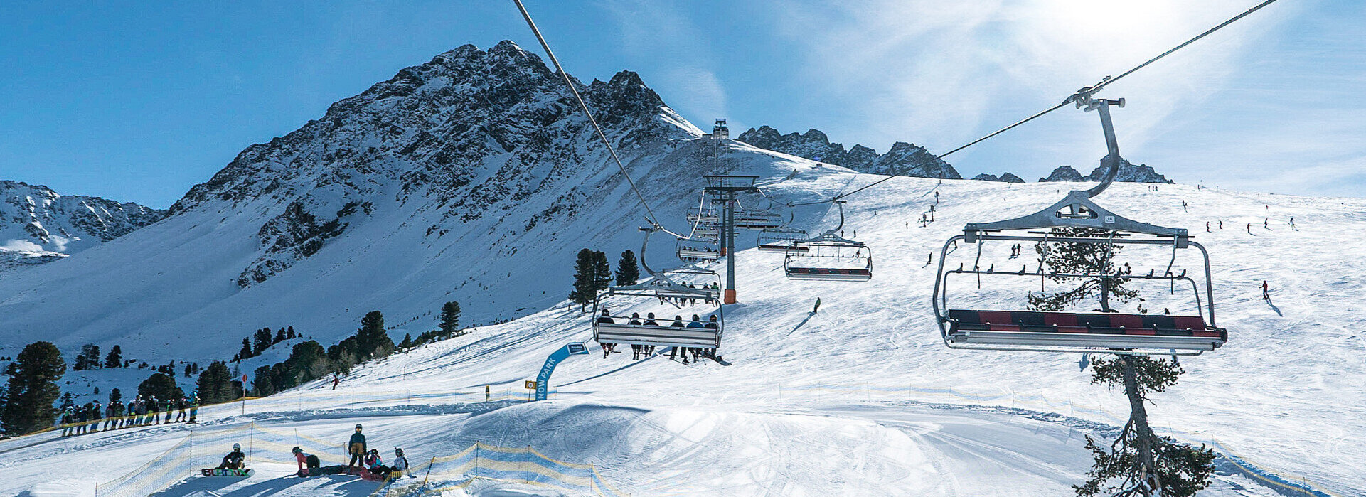 Das Bild zeigt das Skigebiet Nauders.