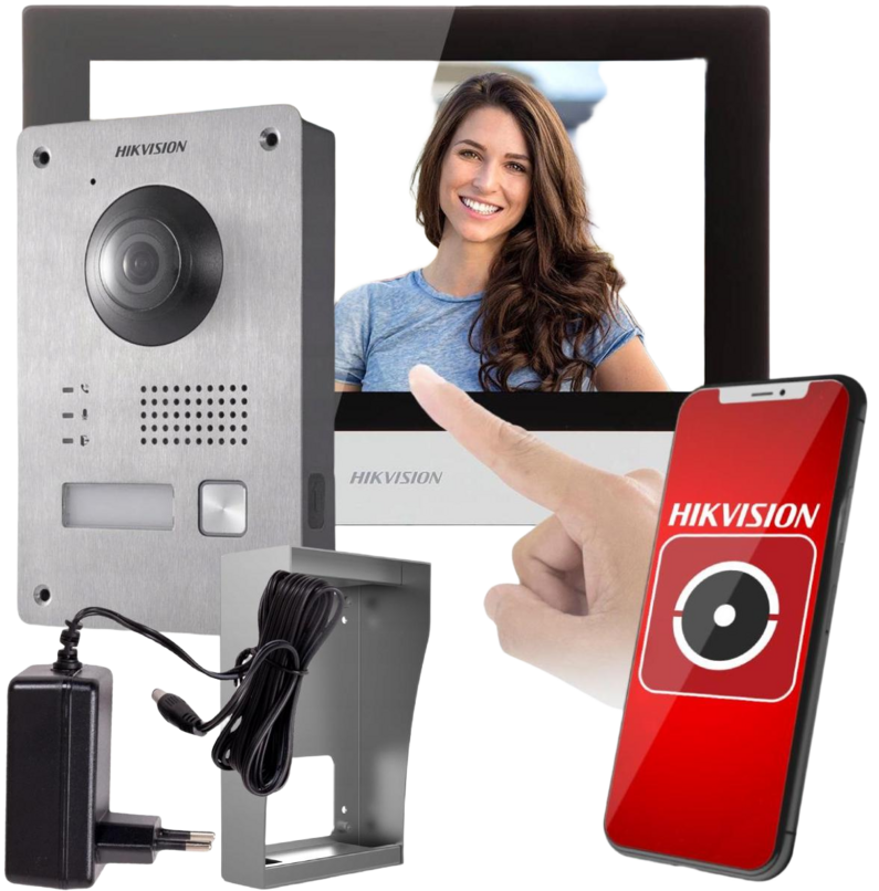 Das Bild zeigt eine Videogegensprechanlage von Hikvision.