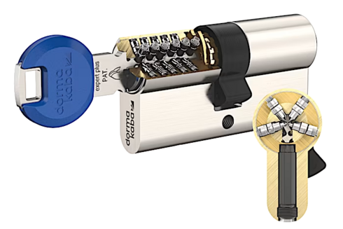 Ein Bild, das einen Dormakaba Expert Zylinder darstellt.