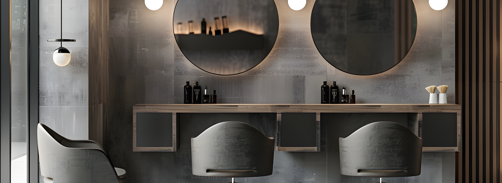 Das Bild zeigt einen Friseursalon von Innen. 